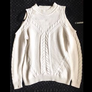 Cold shoulder sweater